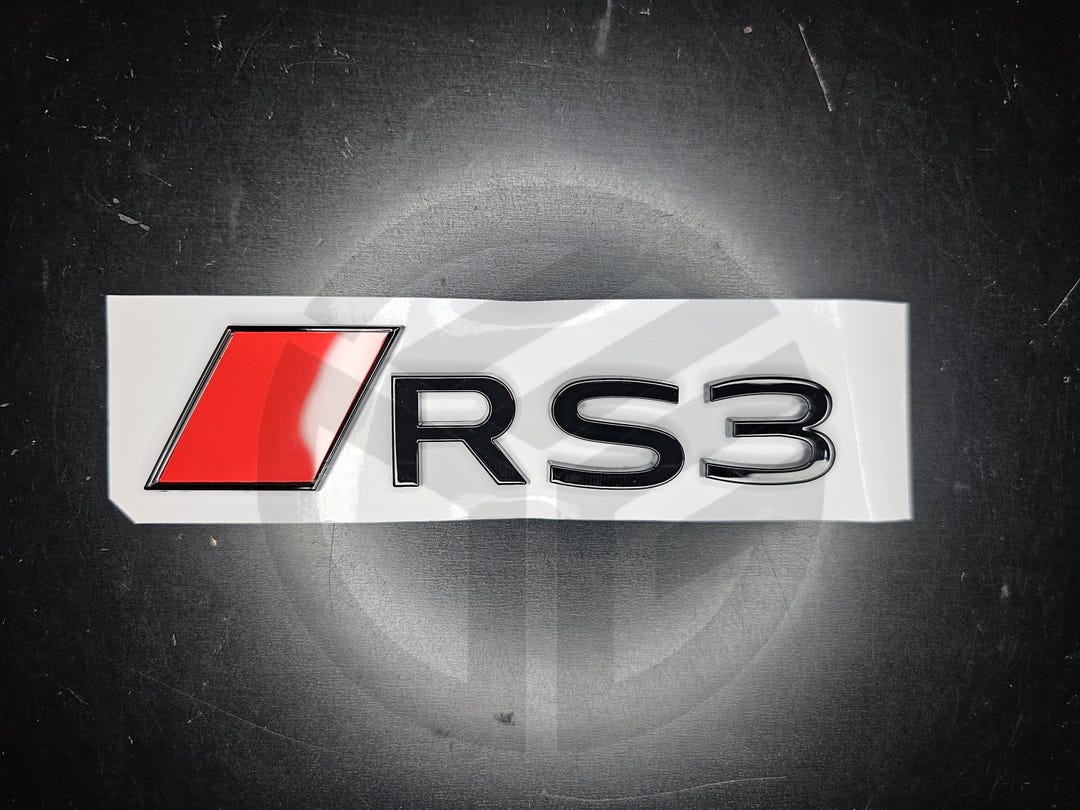 Logo Schriftzug Hinten S3 RS3 RSQ3 Schwarz Glänzend Wappen