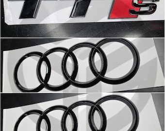 Audi TTS MK3 15-23 Gloss Black Badges Bonnet/Boot TTS (UK Stock)