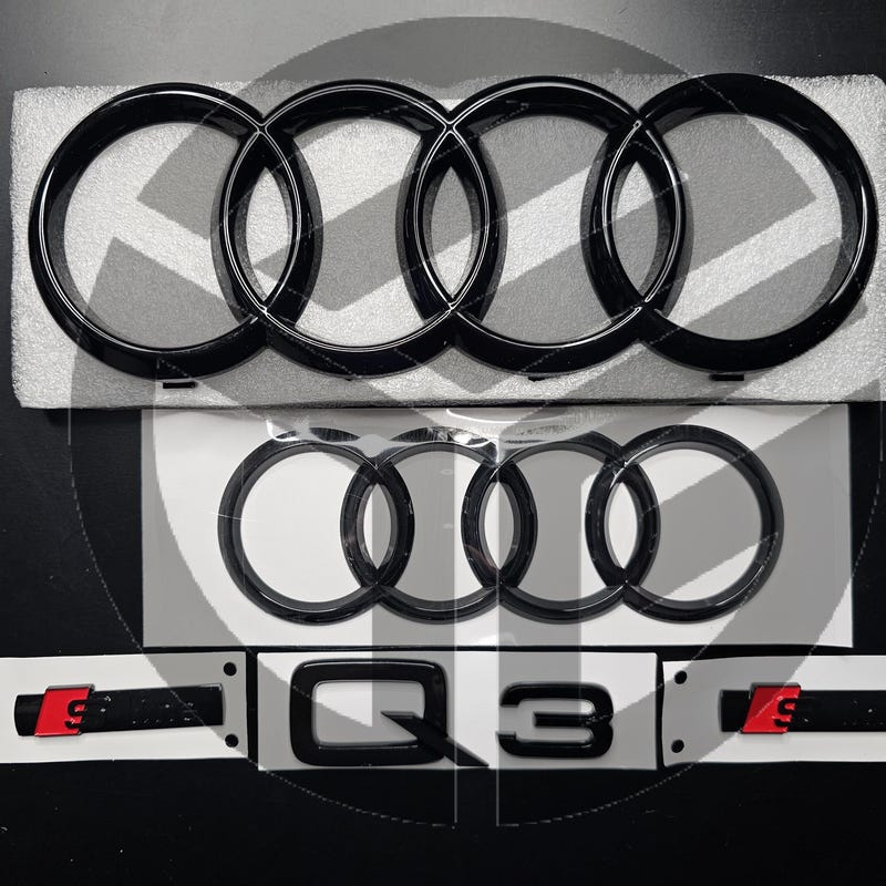 Blackout Audi Emblems - Etsy