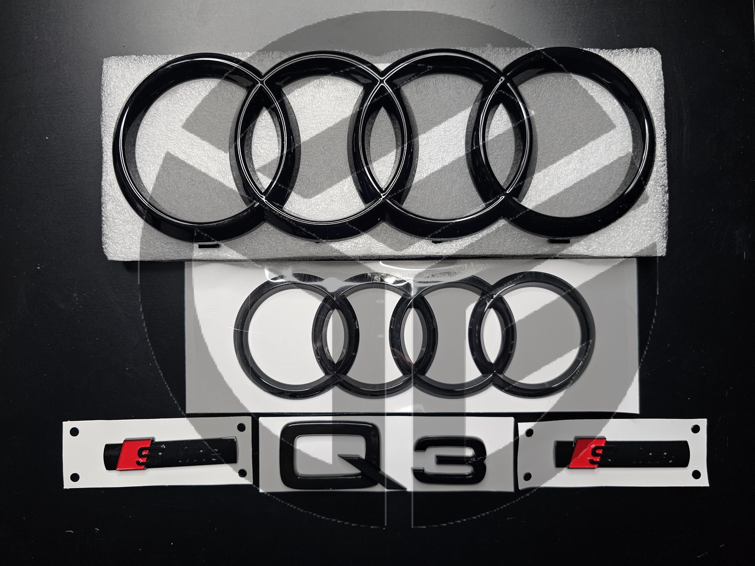 Scritta Emblema Fregio Logo Posteriore Per Audi Q 3 Q3 SQ3 Cromata - Foto 8