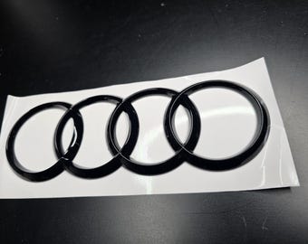 Insignia/emblema para maletero trasero en negro brillante de Audi A8/A8L (D4)(D5) 2015-2021, versión Facelift