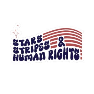 Humannickor Stars & Stripes Sticker: Aktivismus Abziehbild