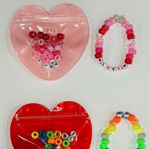 Valentines Day Bracelet Kit, Easter Bracelet Kit, Birthday Party Favors, Jewelry Making Kit, Kids name Bracelet, Name Bead Bracelet