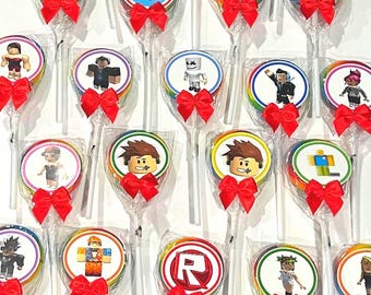 Gamer Blox Party Favor Swirl Lollipops 10ct.