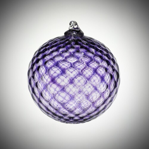 HAND BLOWN GLASS Christmas Ornament Suncatcher Ball Faceted Etsy