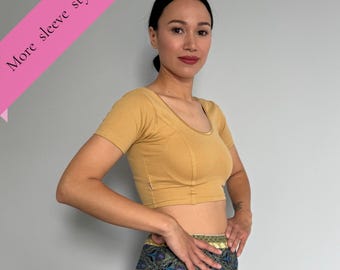 Gold Sand Stretch Cotton Saree Blouse: Versatile Choli Top - XS-5XL