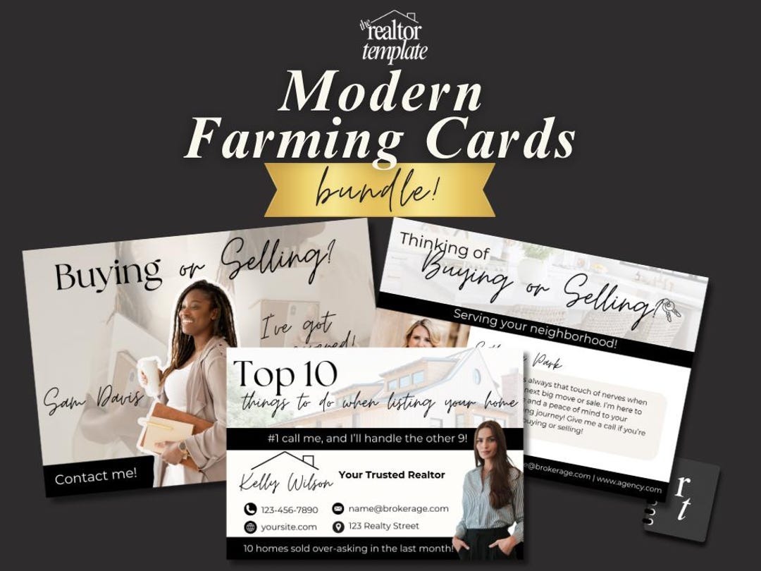 Farming Rack Card Farming Card Bundle for Real Estate Marketing | Realtor Mailing Farming ...