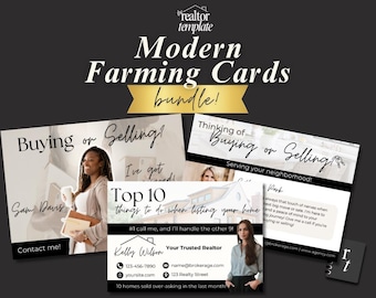 Farming Card Bundle for Real Estate Marketing | Realtor Mailing Farming Cards | Farming Letter | Real Estate Templates | Real Estate Logo