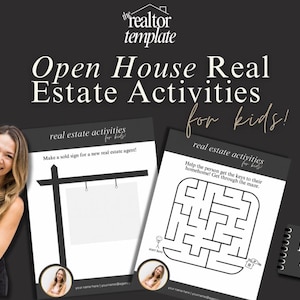 11 Open House Kids Activities for Real Estate Agents | Editable House Coloring Page | Realtor Marketing | Realtor Open House | Real Estate