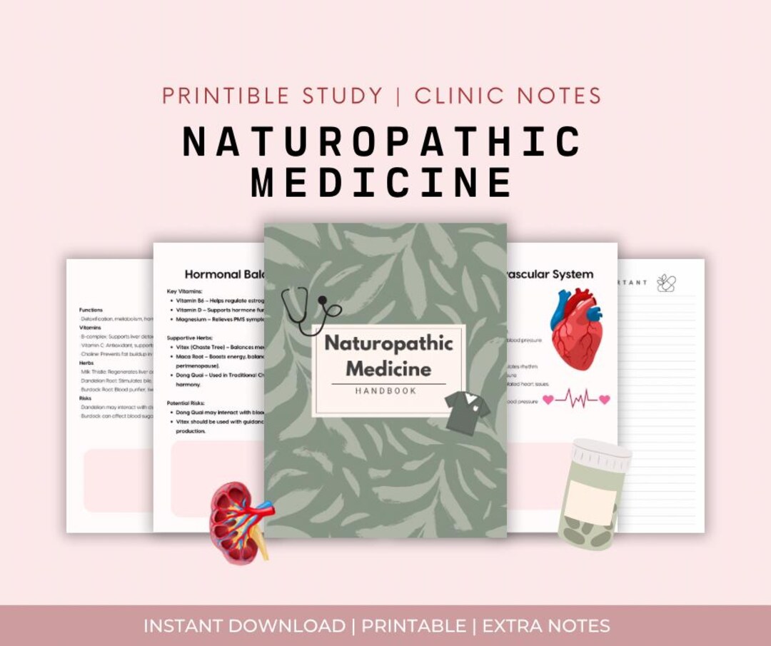 Holistic Notes Naturopathic Medicine Handbook | Naturopath Study Notes | Naturopathic ...