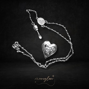 LDR Spoon Necklace | Lana Rosary Heart Locket Necklace | Cremation Necklace | High Quality Heart Puffy Necklace | Lariat Y Necklace Snake
