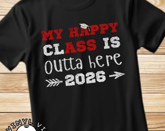 Class of 202X Graduation T-Shirt: Happy Grad Unisex Tee