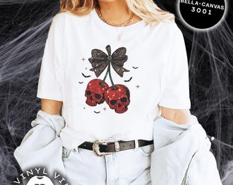 Kokette Cherry Skulls Tee: Gothic Graphic Unisex T-Shirt