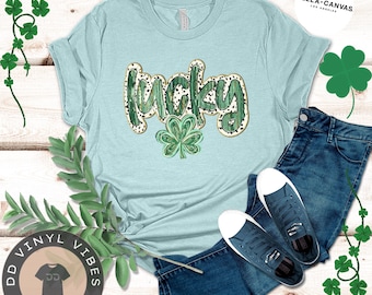 Lucky Shamrock St. Patrick's Day Tee - Unisex Baumwoll-Shirt