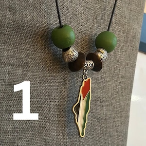 Unique Handmade Designs Tree, Key and Map of Palestine Necklaces with Islamic Inscriptions