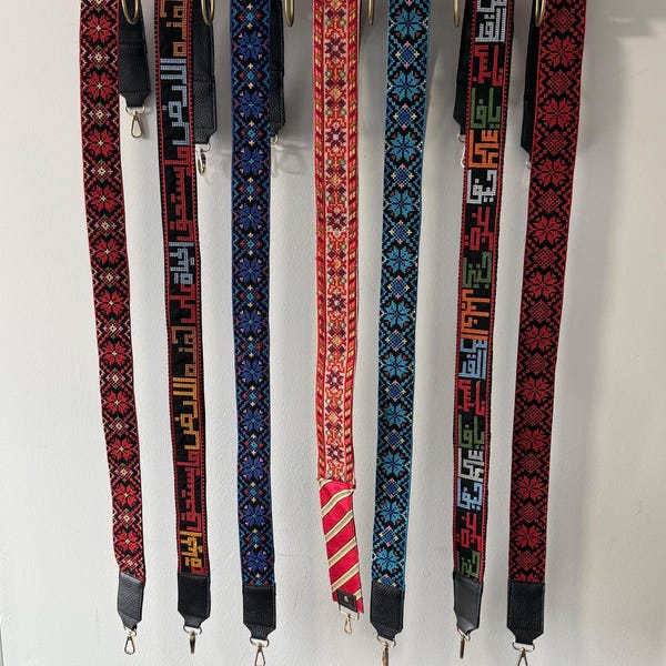 Correas de cuero Tatreez para bolsos, carteras y cámaras