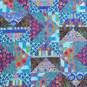 Handmade Trippy Rainbow Quilt