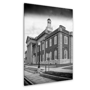 Jackson County Courthouse Independence Missouri Black and White Architecture Print
