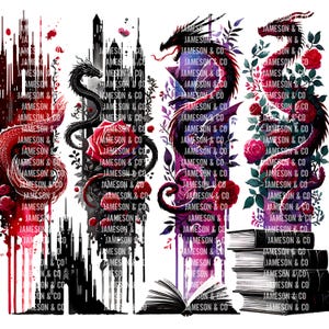 High Fantasy Clipart Romantyczny Jeździec Smoka Clipart Róża Smok Clipart Dziewczyna Projekt Książki Magiczne Książki Bajkowe Książkowe Sublimacja