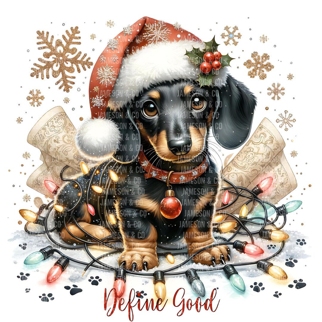 Holiday Wiener Dog Png, Funny Christmas Dachshund Sublimation Design ...