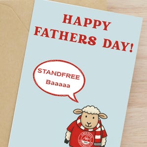 Biglietto personalizzato per la festa del papà / Tema calcio dell'Aberdeen FC / Biglietto divertente per papà