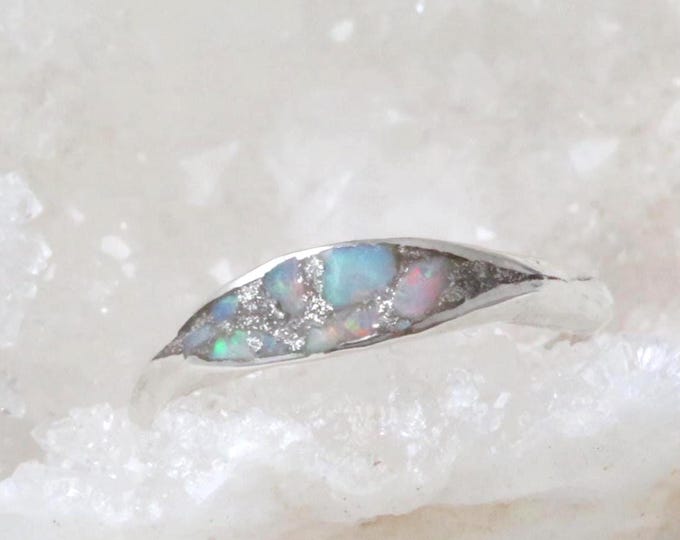 Mosaic Australian Opal Ring, Kintsugi Ring