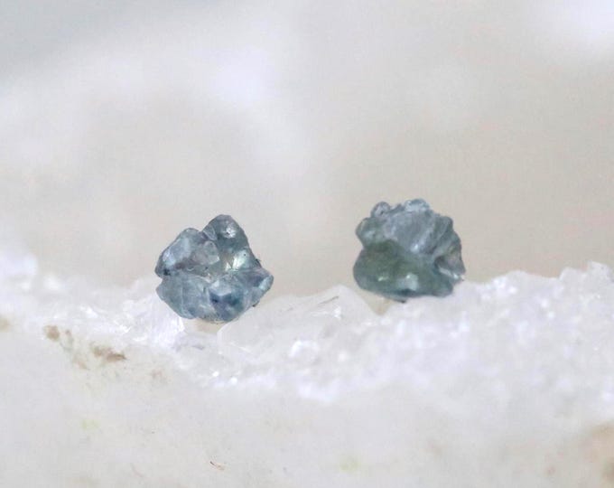 Montana Sapphire Sterling Silver Stud Earrings