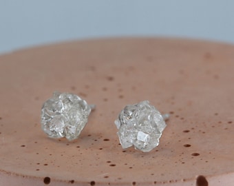 Herkimer Diamond Earrings, Herkimer Diamond Stud Earrings, Crystal Earrings