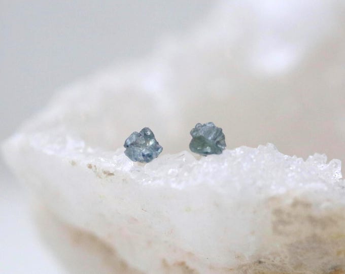 Montana Sapphire Sterling Silver Stud Earrings