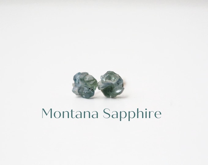 Montana Sapphire Sterling Silver Stud Earrings
