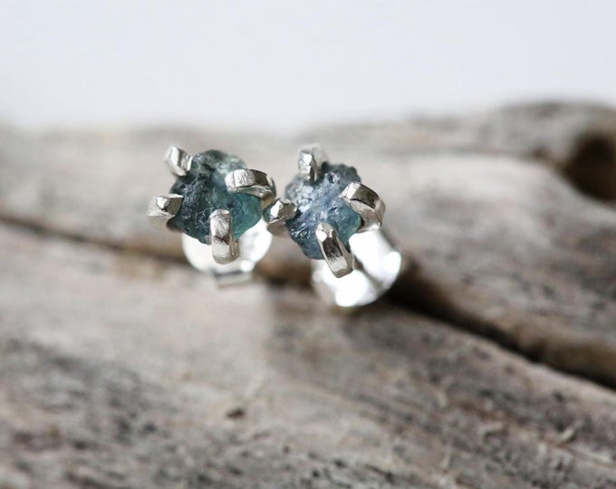 Montana Sapphire Sterling Silver Earrings: September Birthstone Jewelry