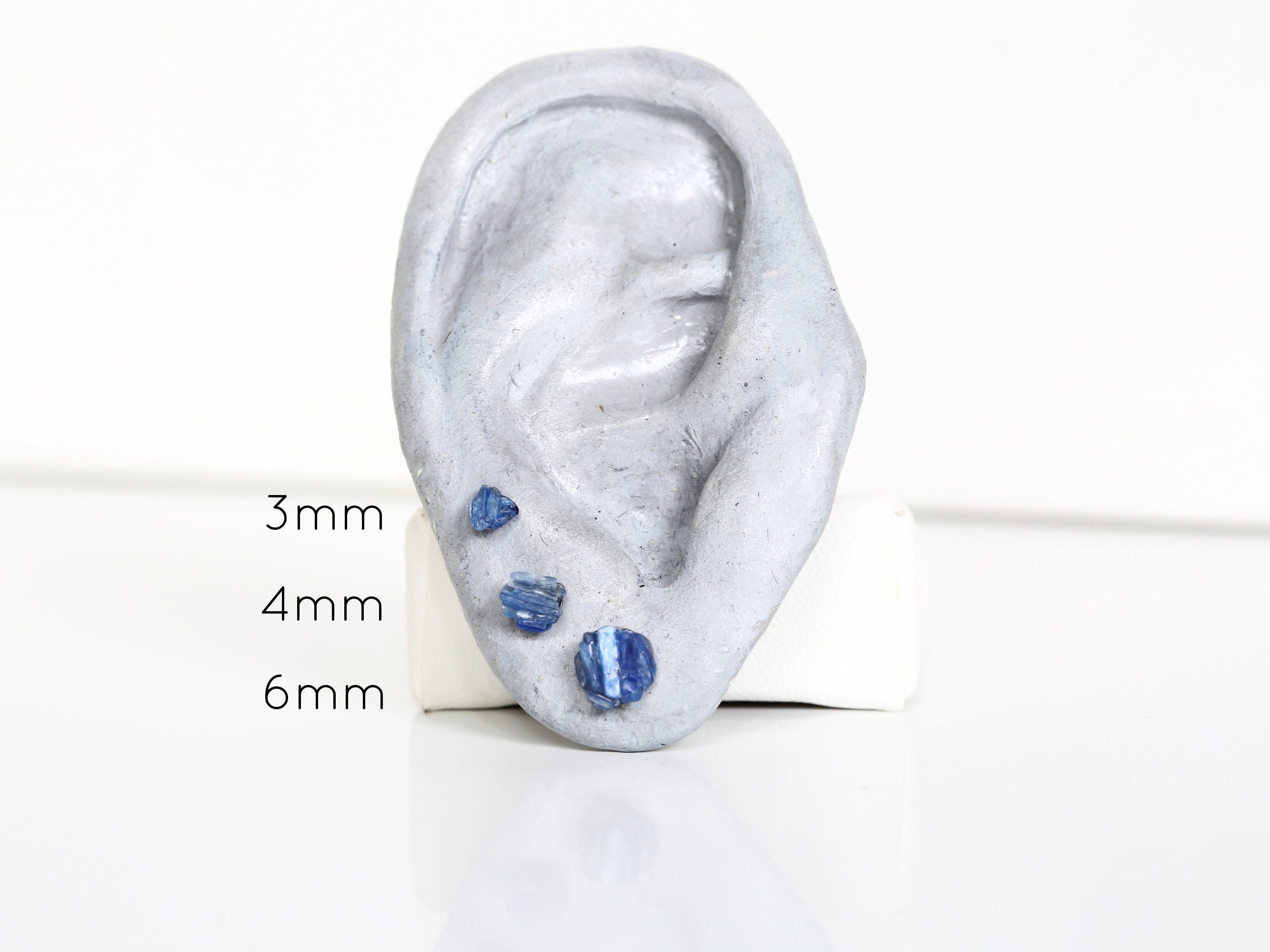Raw Crystal Earring, Mix & Match Gemstone Stud Earring, Titanium Gemstone Earring, Single Stud Earring, Opal, Kyanite, Turquoise
