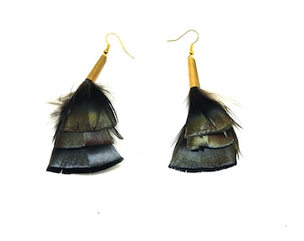 Classy Natural Feather Earrings