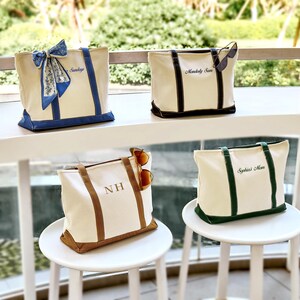 Personalisierte Brautjungfer Einkaufstasche, Namen Einkaufstasche, bestickt mit Initialen benutzerdefinierte Tasche, personalisierte Brautjungfer Einkaufstasche, Pool Tasche, Strandtasche