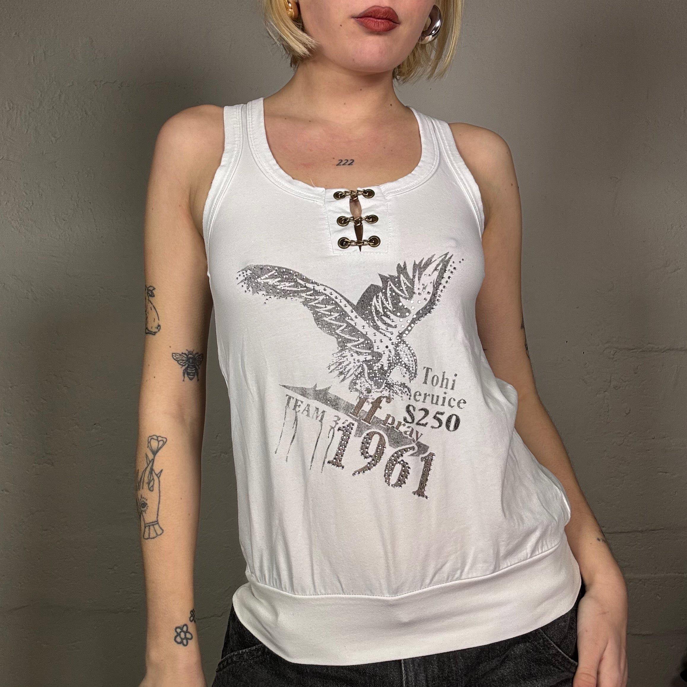 ◆2000Archives◆ JACQUARD BEADED TANK TOP WHITE 2A24HSBL03WH JACQUARD BEADED TANK TOP (WHITE) - 2000 Archives