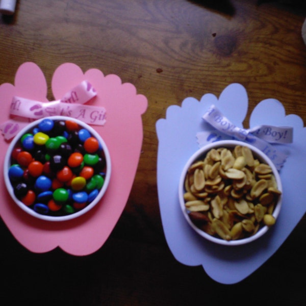 Baby Shower Table Favor/Baby Feet Nut and Candy Cup