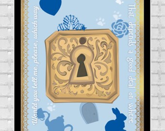 Kindle Back Card Insert Alice in Wonderland