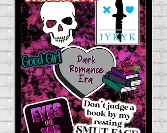 Kindle Back Card Insert Pink Dark Romance