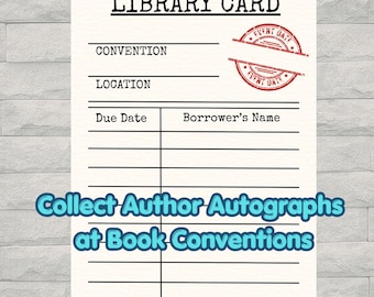 Author Signing Kindle Card Back for Book Conventions