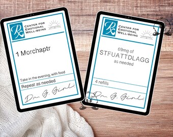 Kindle Back Card Insert Prescription Pad 2 pack