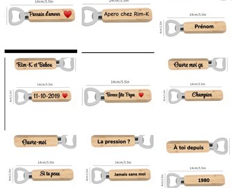 personalized wooden bottle opener