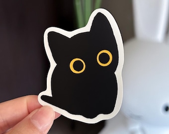 Black Cat Void Sticker, Matte Vinyl Waterproof Sticker, Cute Cool Funny Sticker