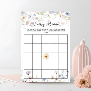 Baby in Bloom Baby Shower Game Bundle Wildflower Baby Games Bundle Spring Floral Shower Games Wildflower Games Garden Baby Shower Games