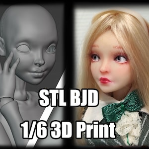 Muñeca YOSD STL BJD 1/6 para impresión 3D. Orejas de elfo. Más información abajo.