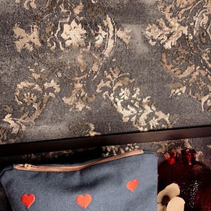 Tote bag en coton  bleu&rose