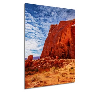 Monument Valley Art - Red Rocks Desert Landscape Sunset Print, Southwest Native Style Wall Decor Gift for Home