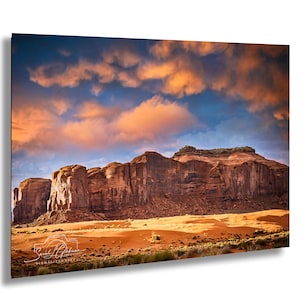 Monument Valley Art Red Rocks Desert Landscape Sunset Print, Southwest Native Wall Decor, Tribal Boho Home Gift Poster