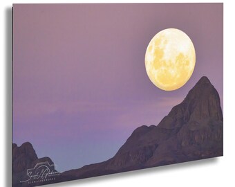 Namibia Vollmond Fotodruck: Afrikanische Nachtlandschaft Wandkunst
