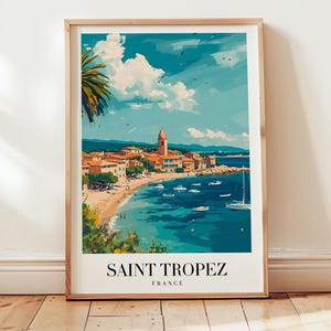 Saint Tropez Travel Poster: Vintage France Wall Art