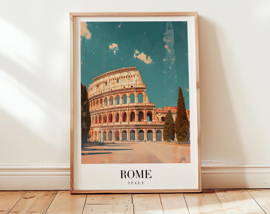Window View Poster Rome Rome Travel Poster, Italy Wall Art, Personalized Gift, Minimalist Home ...